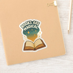 Sticker Les livres sont magiques,Livre ouvert