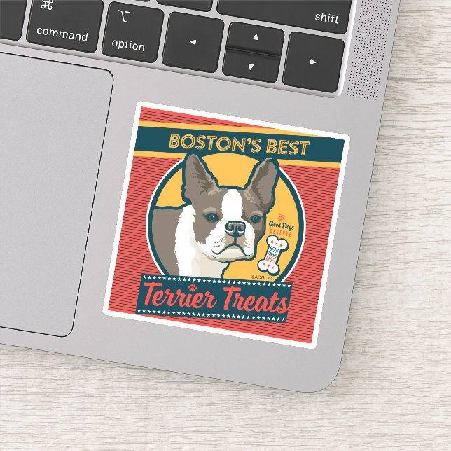Sticker Les meilleurs soins Terrier de Boston (Détail)