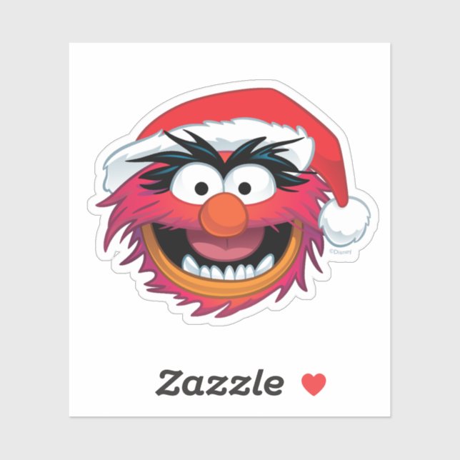 Sticker Les Muppets | Visage animal de Noël (Feuille)