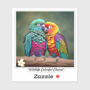 Sticker "Les oiseaux tropicaux capturés"