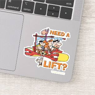 Sticker Les Pierrafeu   Besoin D'Un Ascenseur ?