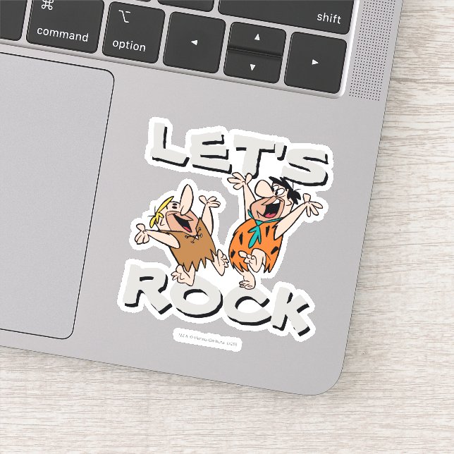 Sticker Les Pierrafeu | Fred & Barney - Let's Rock (Détail)
