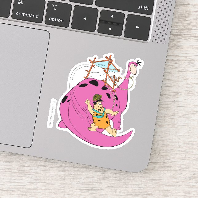 Sticker Les Pierrafeu | Fred Sliding Down Tail (Détail)