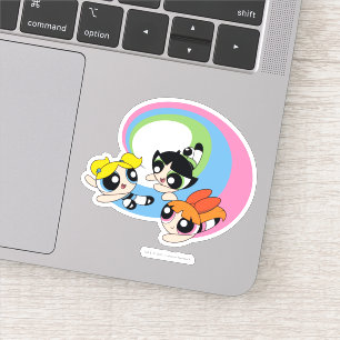 Sticker Les Puissantes Filles Volent Dans Le Ciel