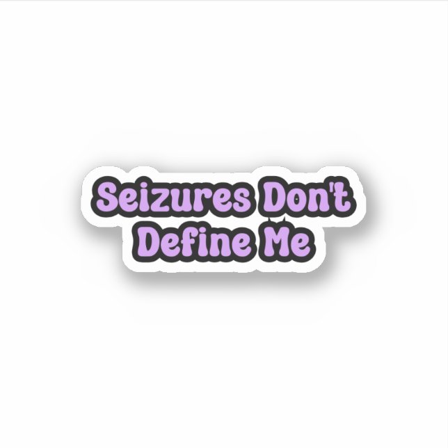 Sticker Les saisies ne me définissent pas Purple Epilepsie (Devant)