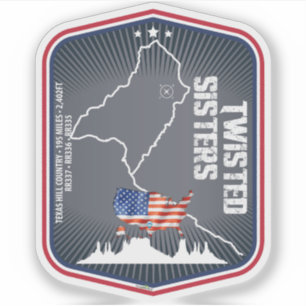 Sticker Les Sœurs Tordues Texas USA Moto 02