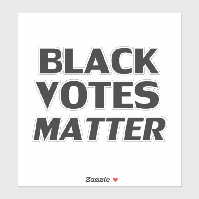 Sticker Les votes noirs comptent la typographie moderne no (Feuille)