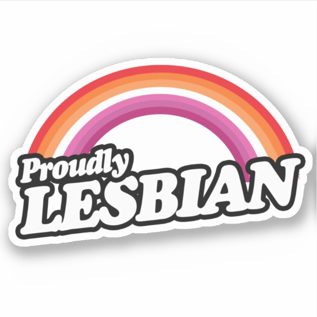 Sticker Lesbienne et fière (Devant)