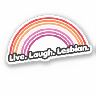 Sticker "Lesbienne riant en direct"