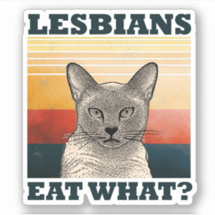 Sticker Lesbiennes Mangent Quoi?