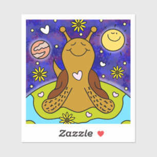 Sticker L'Escargot Mignonne Apprécie Le Jour des terres
