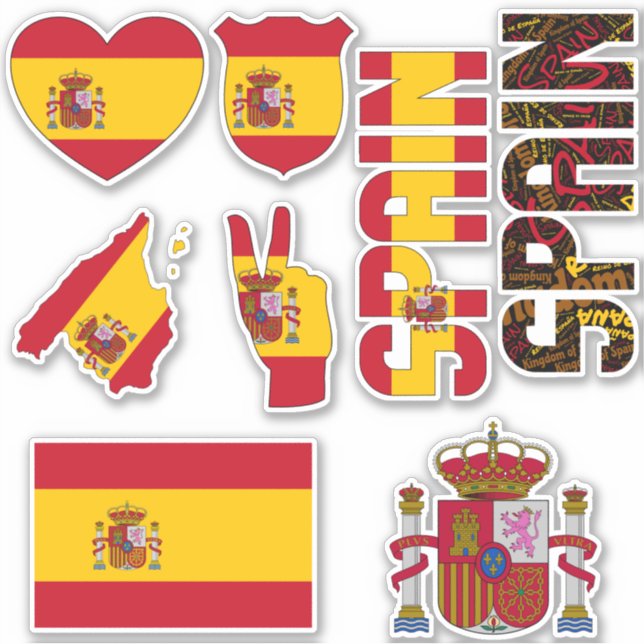 Sticker L'Espagne Extraordinaire forme les symboles nation (Devant)