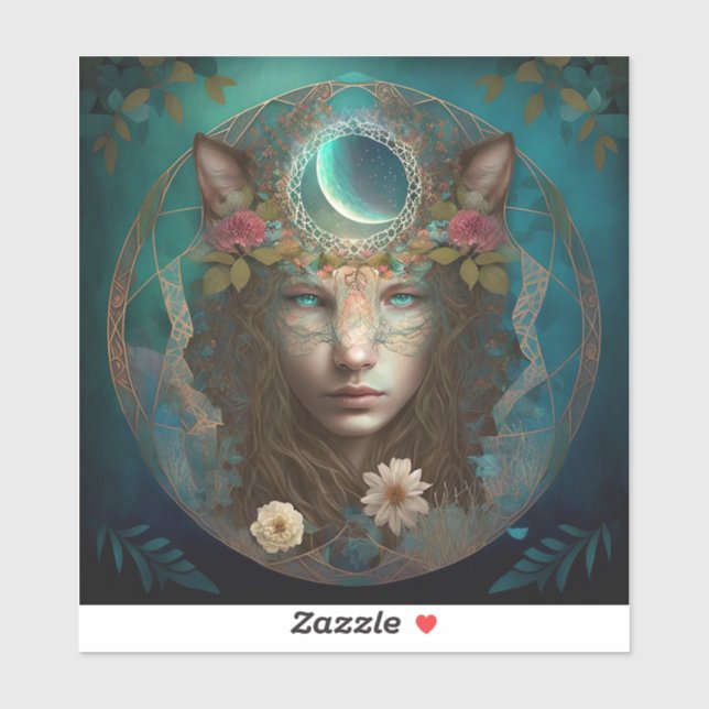 Sticker L'Esprit Animal L'Art Imaginaire Mystique (Feuille)