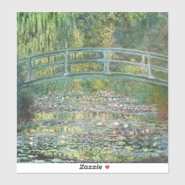 Sticker L'Etang Lily | Peinture vintage française (Feuille)