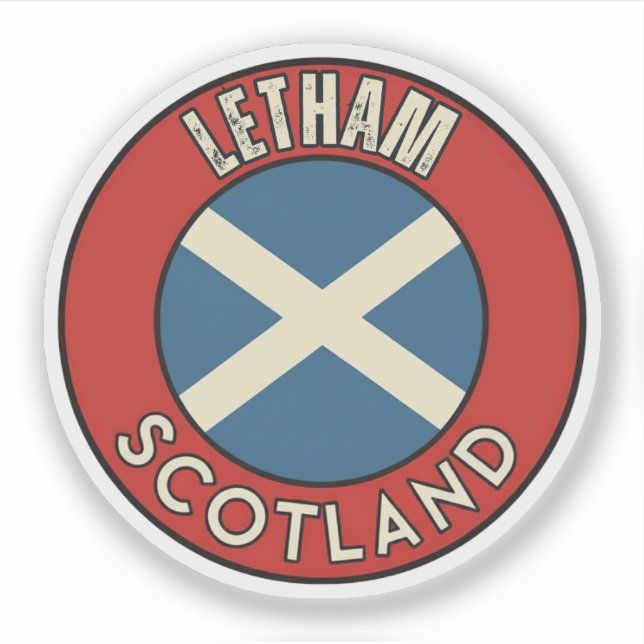 Sticker Letham, Écosse (Devant)