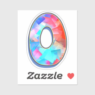 Sticker Letter O - Color Mix