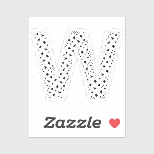STICKER LETTERS MADE OF BLACK STARS (Feuille)