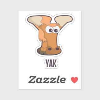 Sticker Lettre alphabet animal - Y (yak)
