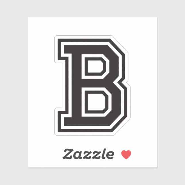 Sticker Lettre B sporty college alphabet de police (Feuille)