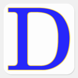 Sticker Lettre Bleue D