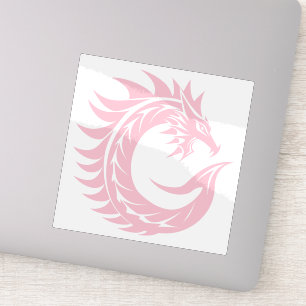 Sticker Lettre C de style dragon, alphabet du dragon, mono