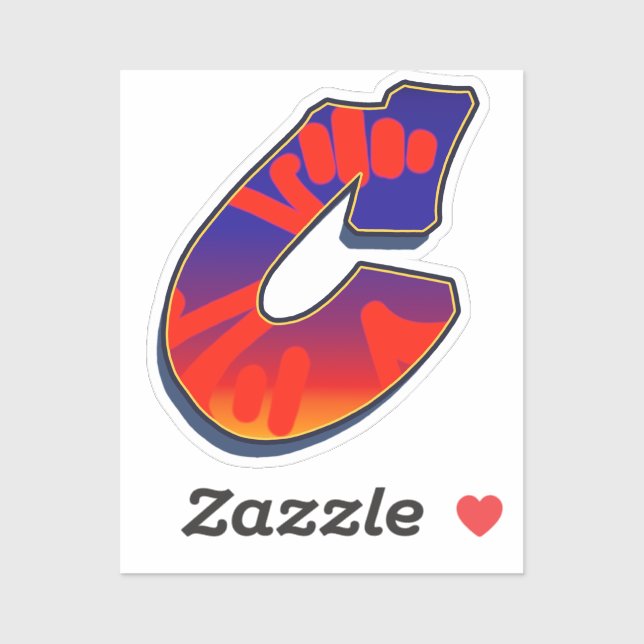 Sticker Lettre C - Night Sky (Feuille)