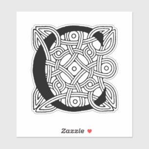 Sticker Lettre C Vintage Monogramme de noeud celtique