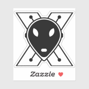 Sticker Lettre caricature X