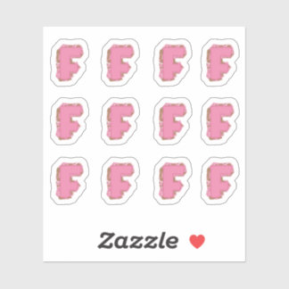 Sticker Lettre de café F : feuille d'initiale de monogramm