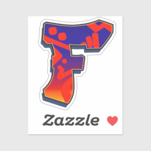 Sticker Lettre F - Night Sky