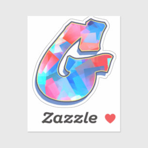 Sticker Lettre G - Color Mix