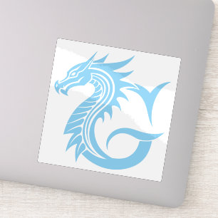 Sticker Lettre G de style dragon, alphabet du dragon, mono