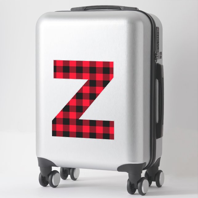 STICKER LETTRE GRAS ZONO ROUGE ET BALLON NOIR (Sur valise)