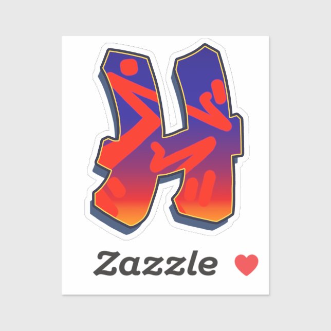 Sticker Lettre H - Night Sky (Feuille)