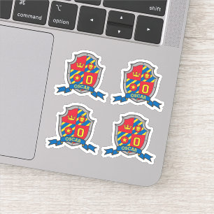 Sticker Lettre initiale O nom personnalisé Oscar lion crêt