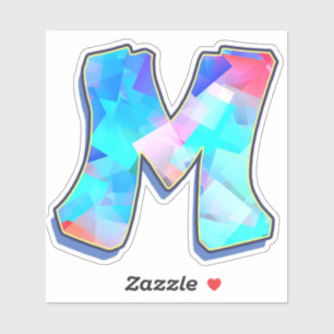 Sticker Lettre M_ Graffiti Alphabet Lettres