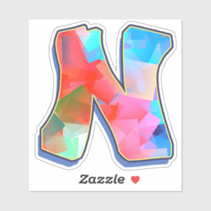 Sticker Lettre N_ Graffiti Lettres alphabet