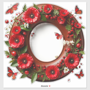 Sticker 🐞 Lettre O pour cadeaux floraux personnalisés 🌸
