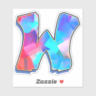 Sticker Lettre W_ Graffiti lettres alphabet