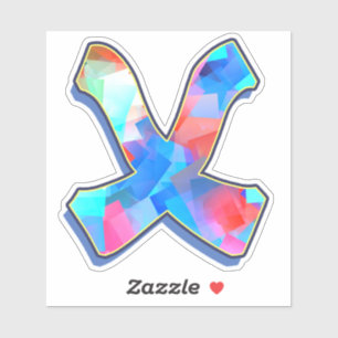 Sticker Lettre X_ Graffiti lettres alphabet
