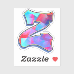 Sticker Lettre Z - Color Mix