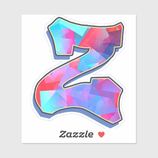Sticker Lettre Z_ Graffiti lettres alphabet (Feuille)