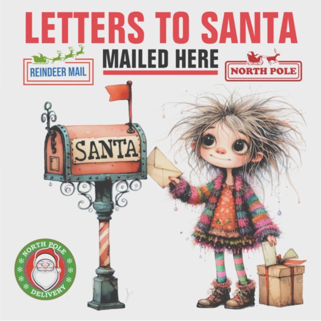 Sticker LETTRES À PÈRE NOËL - Do Read ... (Devant)