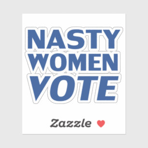 Sticker Lettres bleues "Nasty Women Vote"