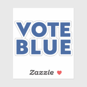 Sticker Lettres bleues "Vote Blue"