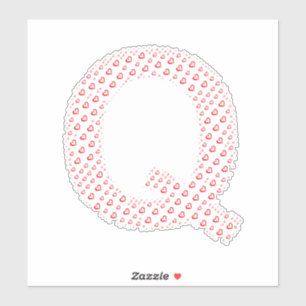 STICKER LETTRES COMPOSÉES DE CŒURS