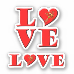 Sticker Lettres d'amour 'L O V E' Livre de découpage