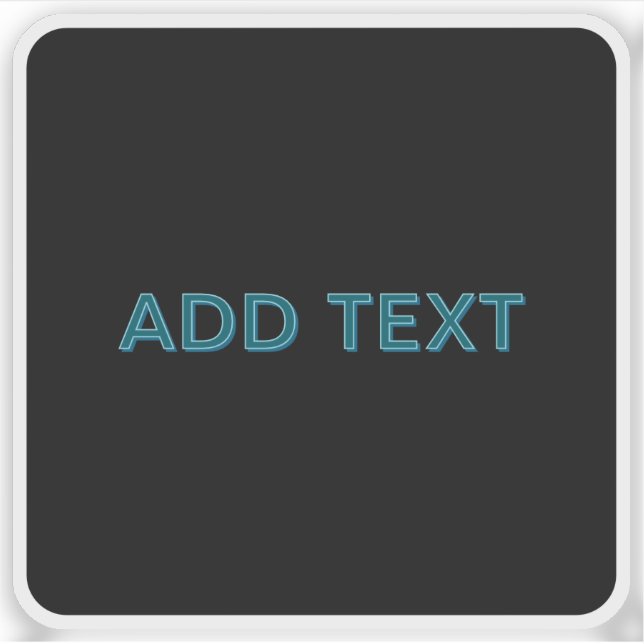 Sticker Lettres éditées modifiables avec ombre portée (Devant)