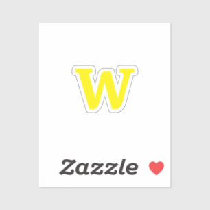 Sticker Lettrine initiale jaune vif moderne