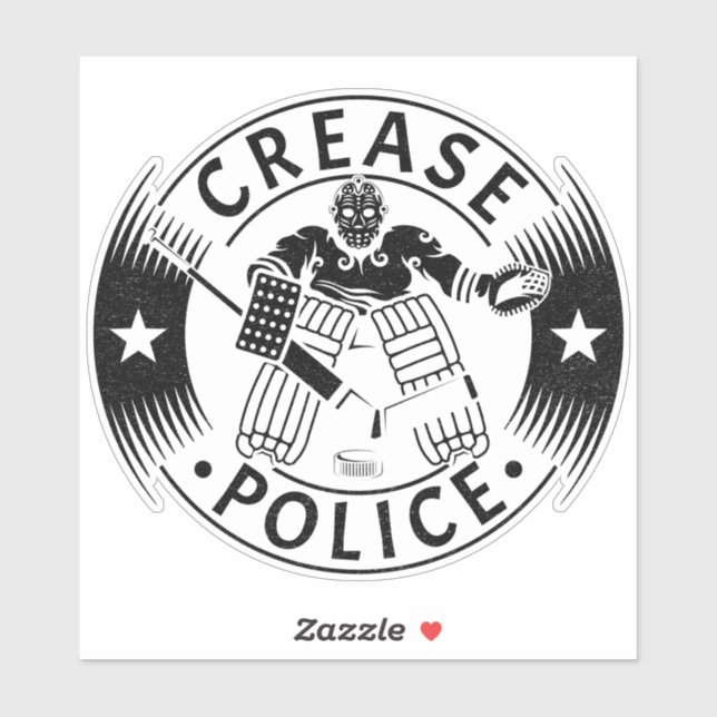 Sticker Lever Police Hockey Goalie (Feuille)